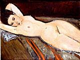 nude with hands behind head by Amedeo Modigliani